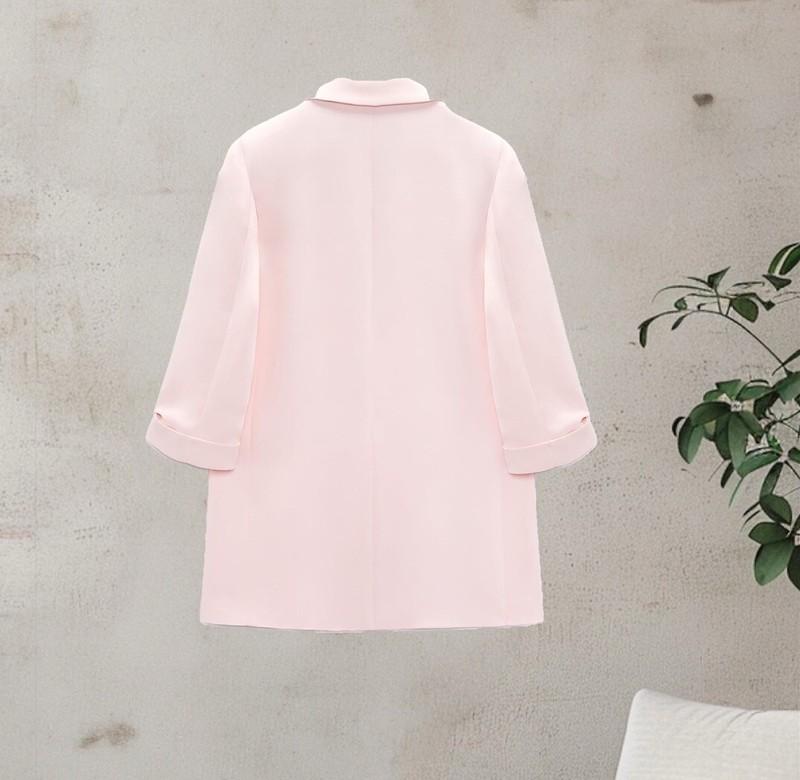 NWTZARA SIZE SMALL PINK BLAZER WITH ROLLED-UP SLEEVES
