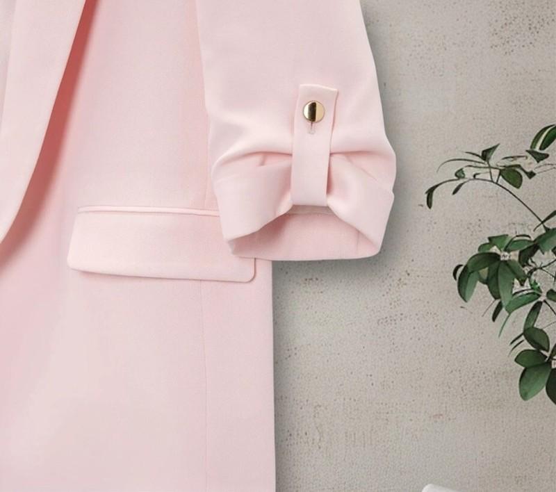 NWTZARA SIZE SMALL PINK BLAZER WITH ROLLED-UP SLEEVES