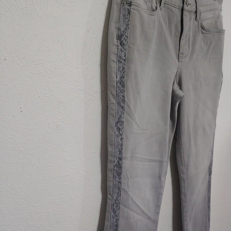 NYDJ Ami Skinny Stretch Jeans Snake Skin Panel Size 6
