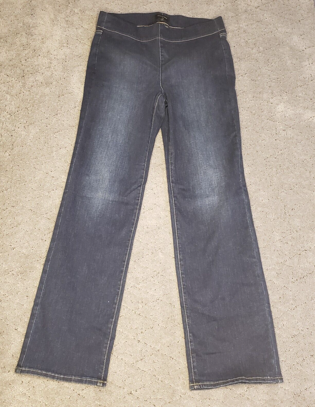 NYDJ Jeans Womens M Blue Sculpt Her Wonderland Pull On Dark Wash Denim Lift Tuck