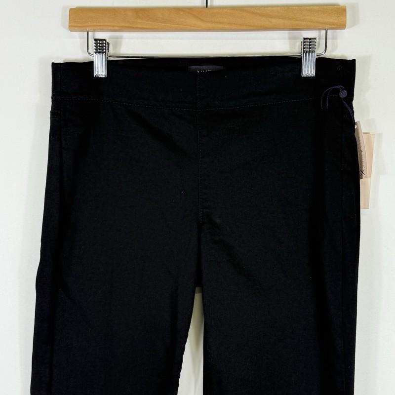 NYDJ Not Your Daughter's Black Pull On Straight Jeans Women's Size 4 Petite NEW