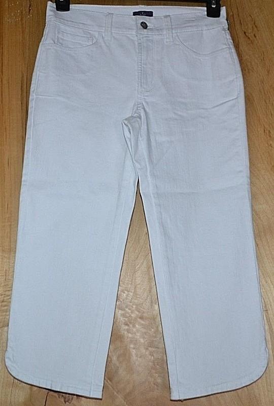 NYDJ Not Your Daughters Jeans Ariel Crop Stretch Capris Size 2 White