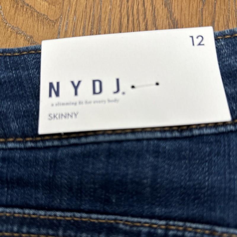 NYDJ Women's Figure Flattering Skinny Fit Stretch Blue Jean Stretch Size 12 New