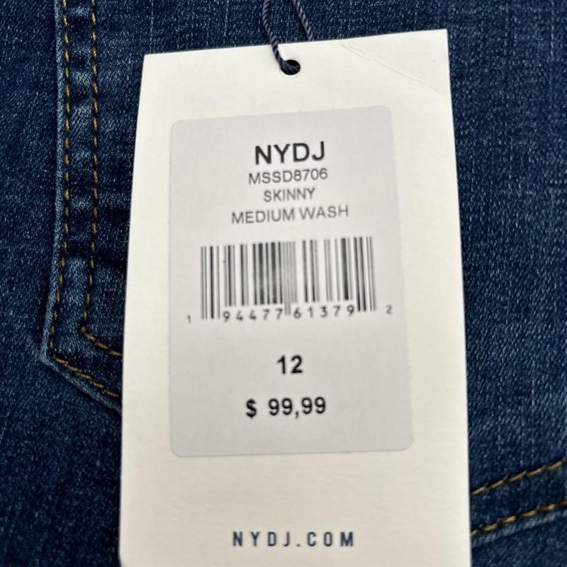 NYDJ Women's Figure Flattering Skinny Fit Stretch Blue Jean Stretch Size 12 New