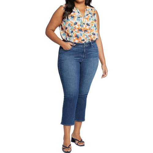 NYDJ Womens Marilyn Blue Stretch Denim Ankle Jeans Plus 22W BHFO 1937