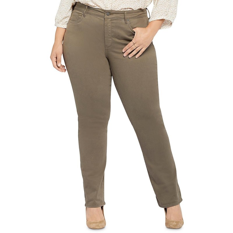NYDJ Womens Marilyn Mid-Rise Everyday Denim Straight Leg Jeans Plus BHFO 7113