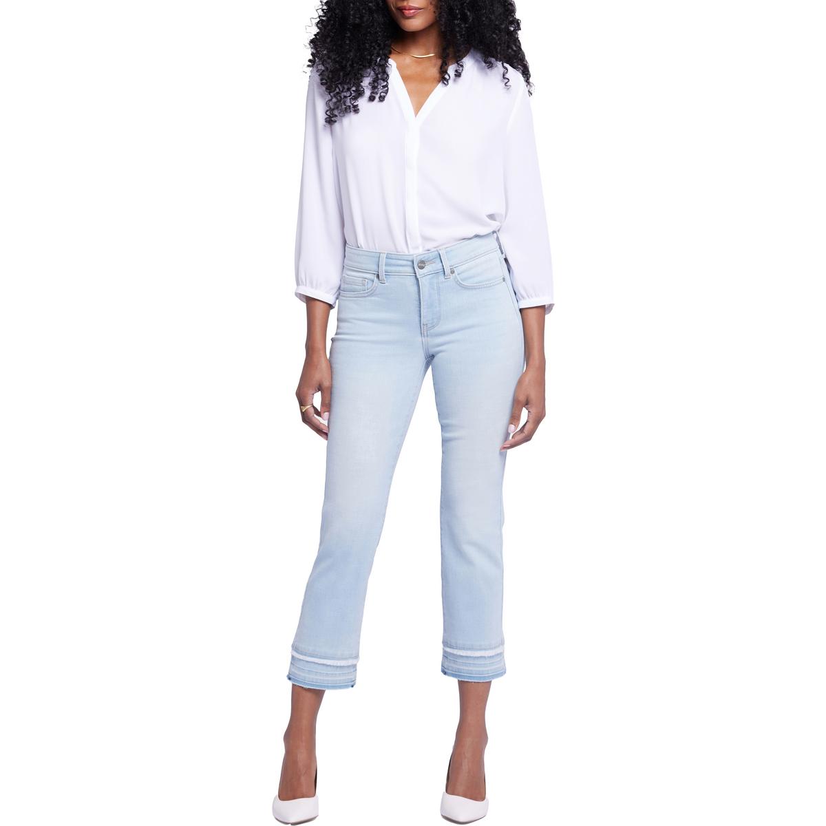 NYDJ Womens Marilyn Raw Hem Denim Straight Leg Jeans BHFO 2494