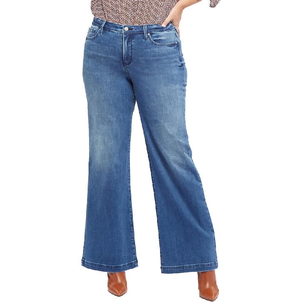 NYDJ Womens Teresa High Rise Denim Wide Leg Jeans Plus BHFO 3177