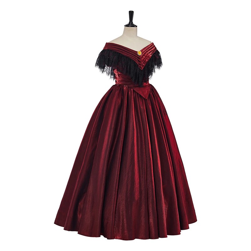 Off Shoulder Victorian Costume Southern Belle Ball Gown Wedding Dress Empire