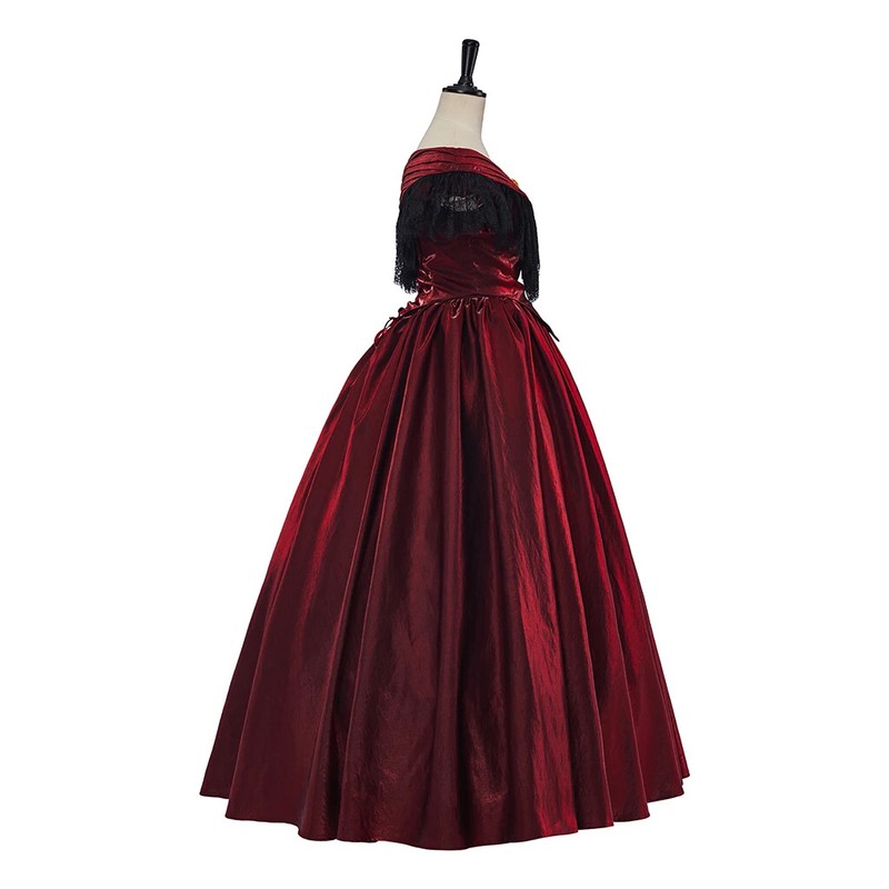 Off Shoulder Victorian Costume Southern Belle Ball Gown Wedding Dress Empire