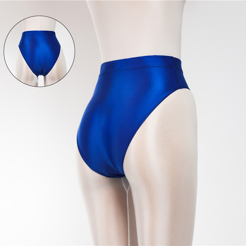 Oil Shiny Panties Underwear Glossy Solid High Waist Brief Knickers Underpants↷