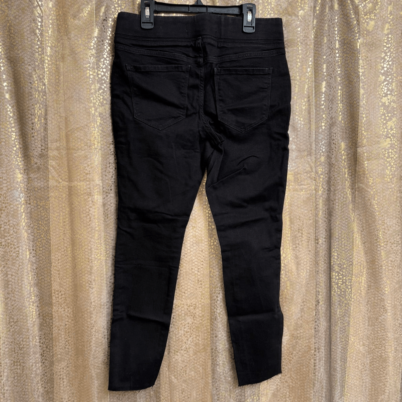 Old Navy Black Mid Rise Distressed Rockstar Jegging Pull On Size 4 Petite NWT
