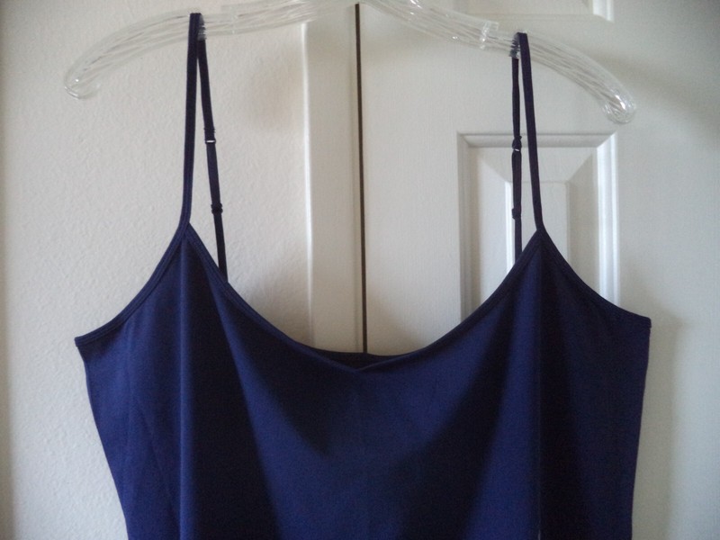 Old Navy Fitted Cotton Dark Blue Navy Tank Top Cami 2XL 18 20 22 XXL 2X