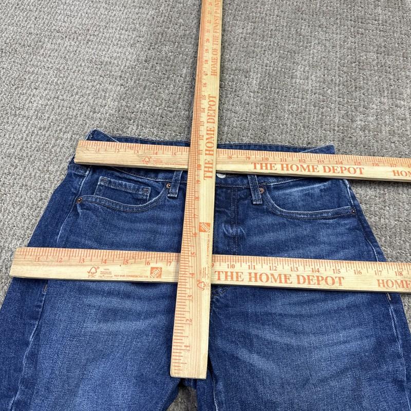 Old Navy Jeans OG Straight High Rise Blue Distressed Pockets Women’s 6 Petite