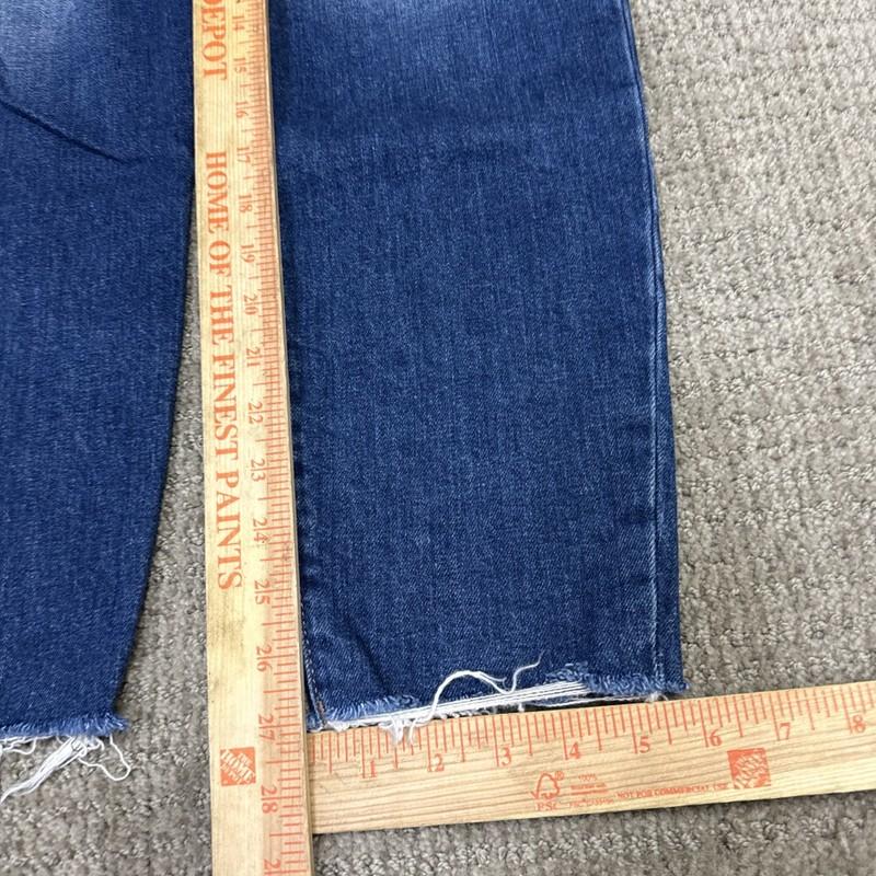 Old Navy Jeans OG Straight High Rise Blue Distressed Pockets Women’s 6 Petite