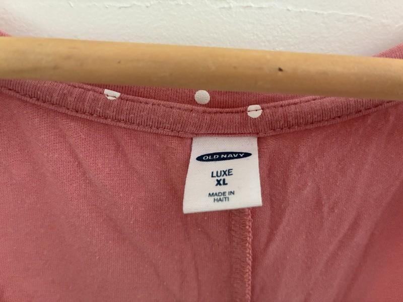 Old Navy Luxe Women's Small Polka Dot Rayon Scoop Neck Sleeveless Tank Pink XL