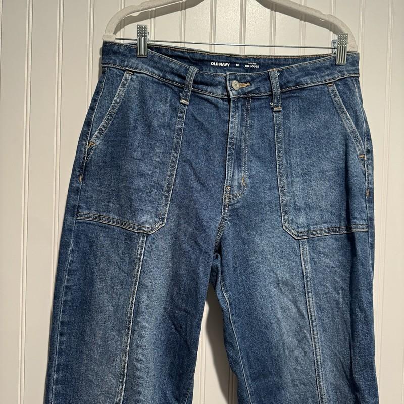 Old Navy OG Loose Jeans High Waisted Size 12