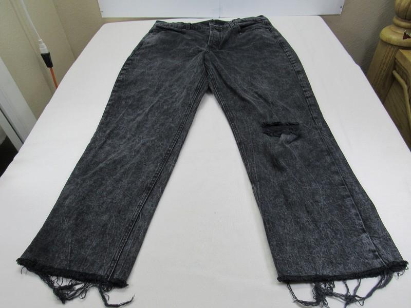 OLD NAVY Women’s Black Extra High Rise Button Fly Jeans 16 [ 36W 44 Hips 28L ]