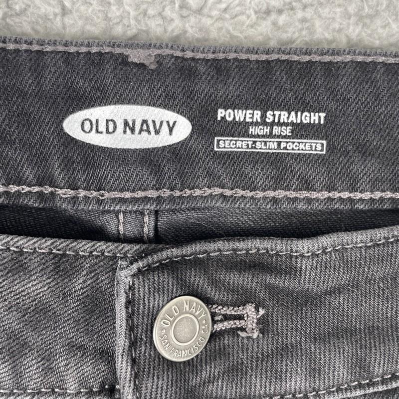 Old Navy Women's Jeans Power Slim High Rise Secret Slim Pockets Black 16