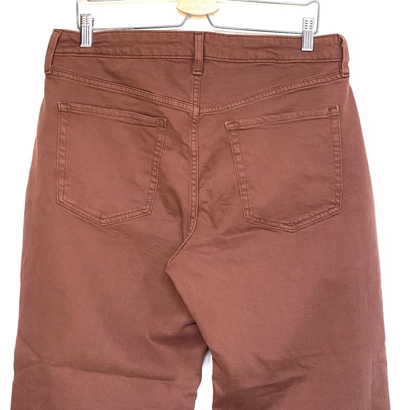 Old Navy Womens 14Petite Curvy High-Waisted OG Loose Red Clay Jeans