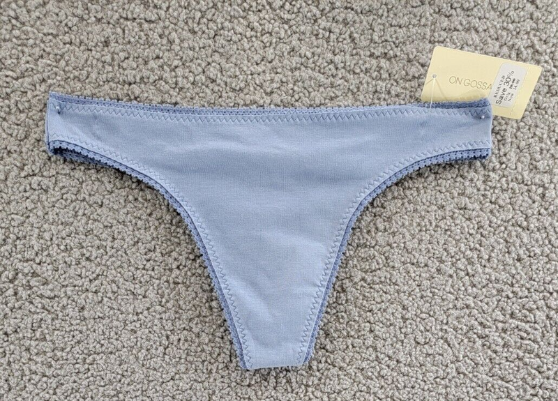 On Gossamer Cabana Stretch Hip G-String Women's S/M Blue Mist Elastic Waist