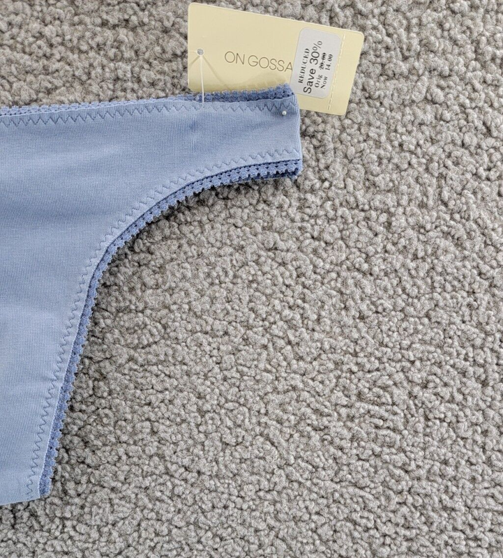 On Gossamer Cabana Stretch Hip G-String Women's S/M Blue Mist Elastic Waist