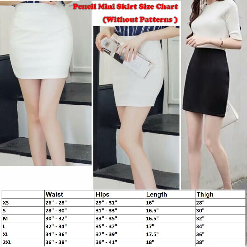 ON SALE Basic Mid Waist Pencil Bodycon Mini Skirt Pleated Stretch Office Dress