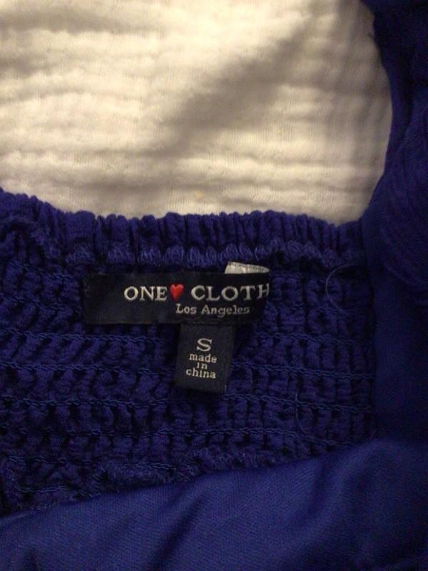 One Heart Clothing Los Angeles Womens Blue Short Romper Size Small S