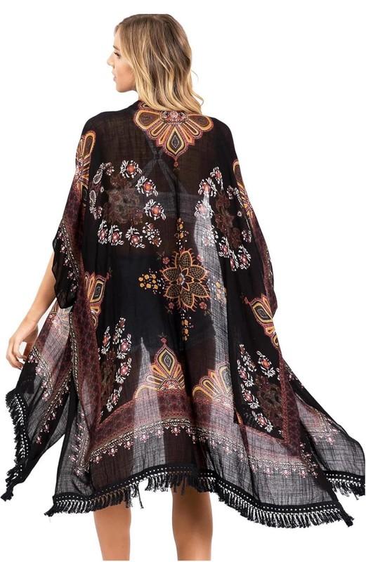 ONE SIZE Breezy Lane Women's Kimono Cardigan Summer Swimsuit Coverups Beach