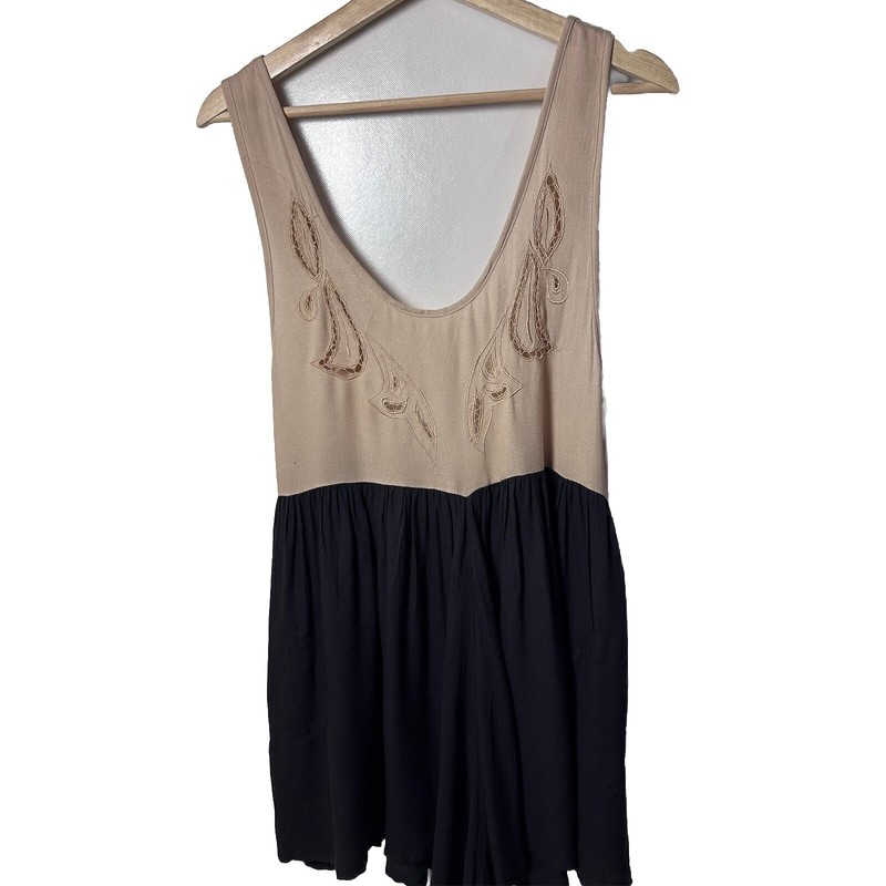 One Teaspoon Romper M Cali Scoop Open Back Lace Boho Casual Artsy Feminine