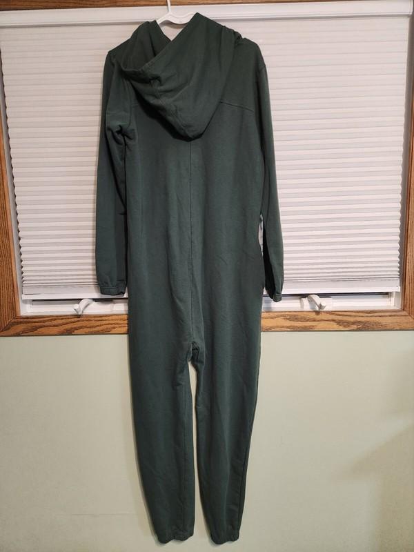 'Onepiece' Half Zip One Piece Hooded Jumpsuit- Unisex M