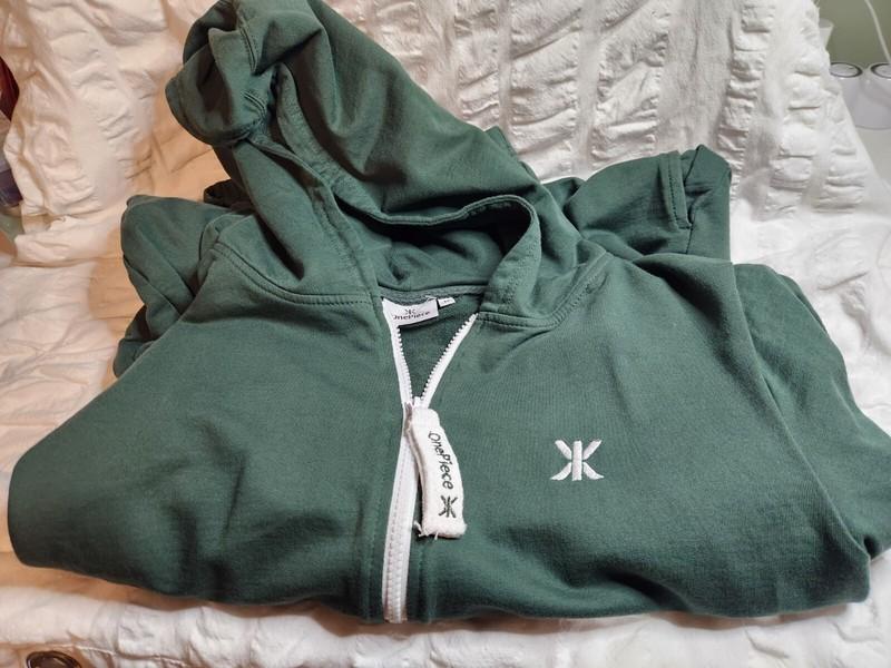 'Onepiece' Half Zip One Piece Hooded Jumpsuit- Unisex M