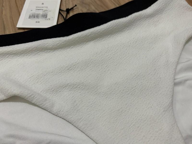 Onia X Theory Regina Bikini Bottom White/ Black Size Small - As Is