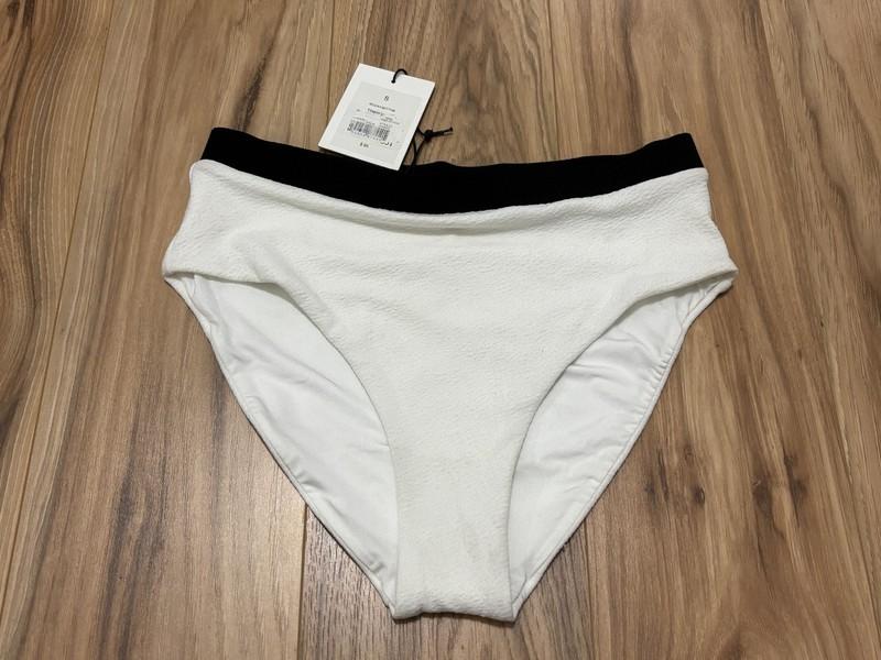 Onia x Theory Regina Bikini Bottom White/ Black Size Small - As Is