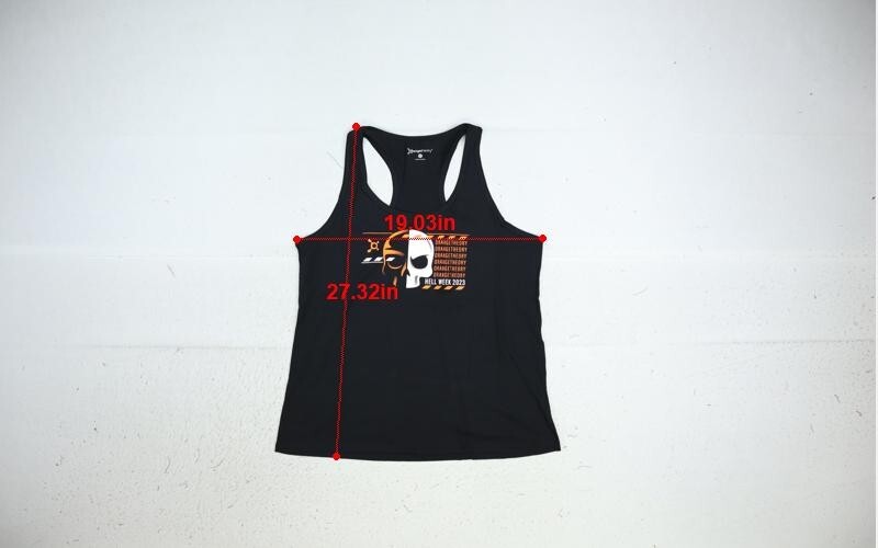 Orange Theory Hell Week 2023 Tank Top Shirt Sleeveless Skull Shirt Womens Large