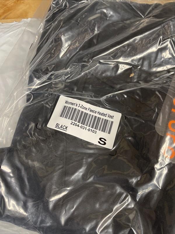 Ororo Women's Heated Fleece Vest 3 Zone Black Size Small New