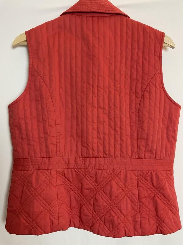 Orvis' Womens Quilted Button Down Vest Small (6/8) Peach Color Collard Fall