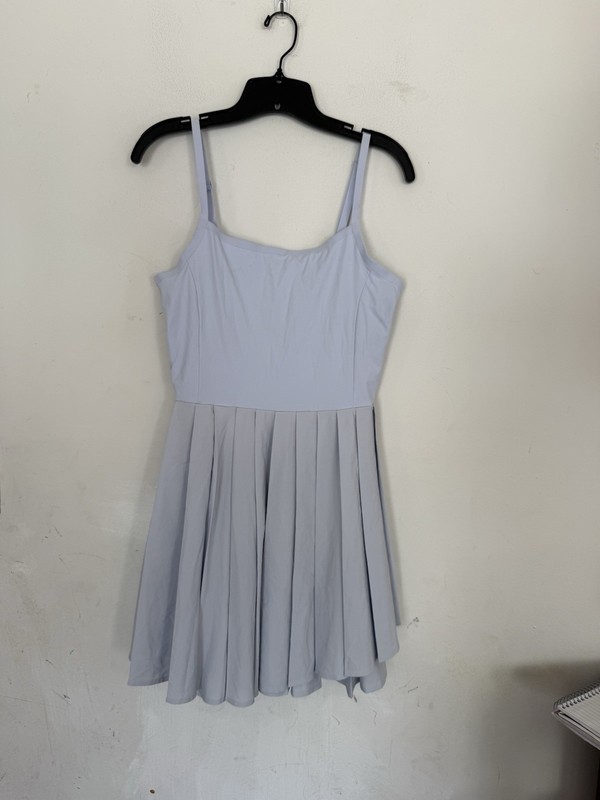 Outdoor Voices Womens Double Pleated Stretch Tennis Dress Dusty Blue Medium