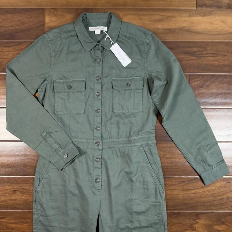 Outerknown Women's Size Small Green S.E.A. Sea Suit Jumpsuit Coveralls