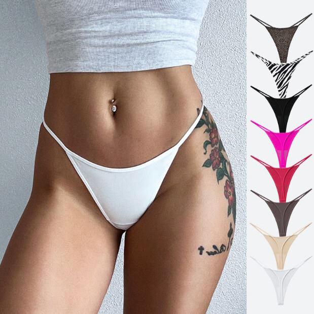 Pack Of 3 Sexy Womens Panties Thongs G string Bikinis Briefs High Leg Lingeries