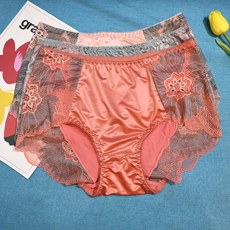 Pack Of 5 Women Ladies Sexy Satin Panties Underwear Full Coverage Brief Lingerie