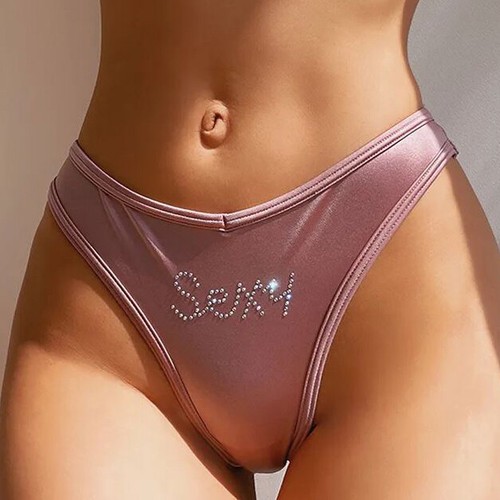 Pack Of 8 Womens Sexy Panties Satin Thong G-string Bikinis Underwear Briefs Lot