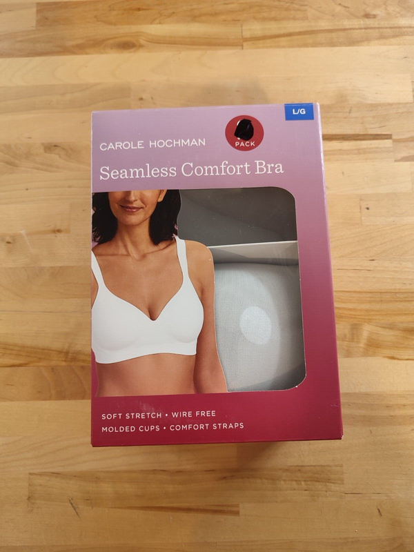 PACK of ONE Carole Hochman Ladies' Seamless Comfort Wire Free Bra Gray Size L