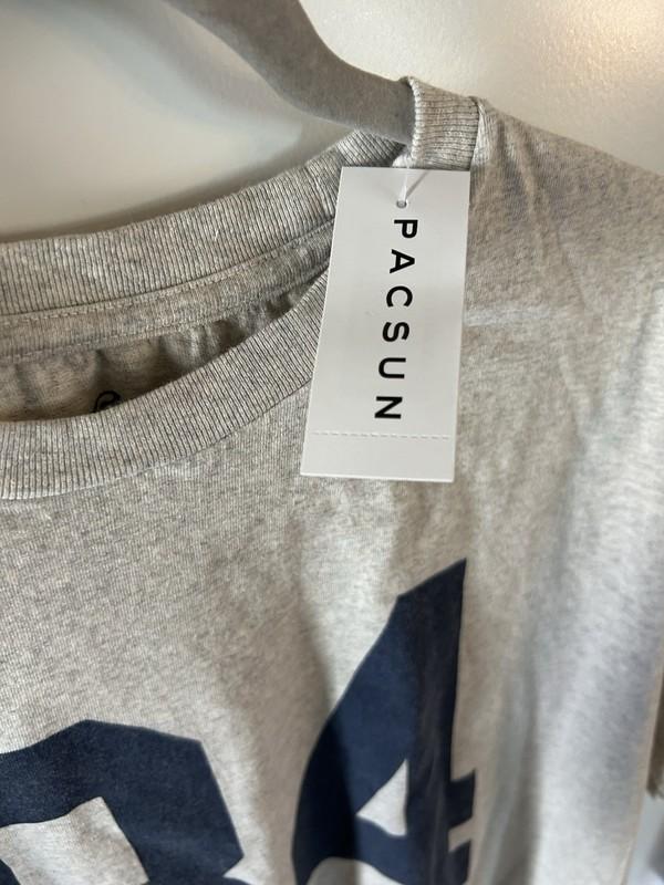 PacSun John Galt 84 Print T-shirt Light Gray Onesize