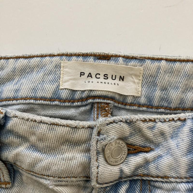 Pacsun Women's Jeans Size 27 Light Wash Mom Jean Distressed High Waist