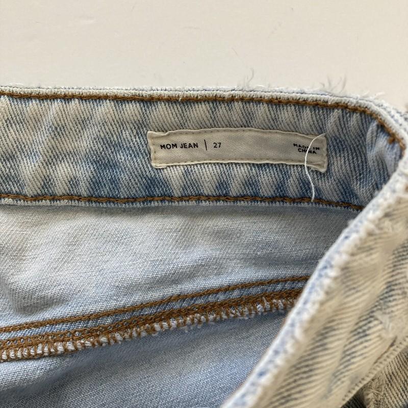 Pacsun Women's Jeans Size 27 Light Wash Mom Jean Distressed High Waist