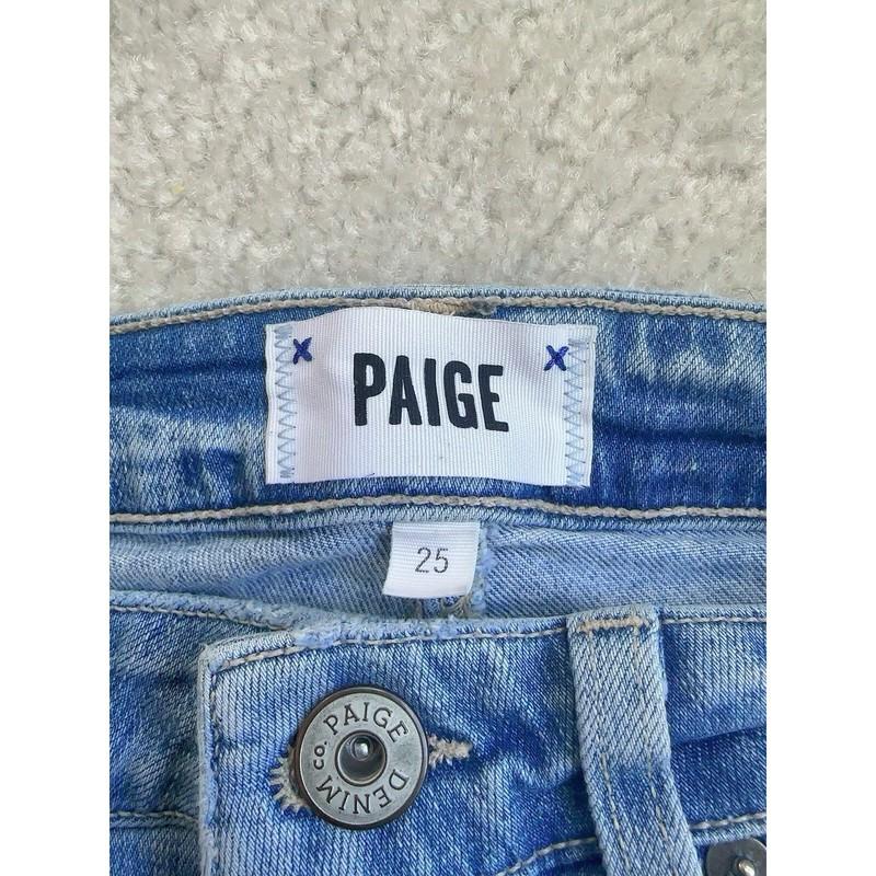 Paige Atley Ankle Flare Petite Jeans Size 25 Blue