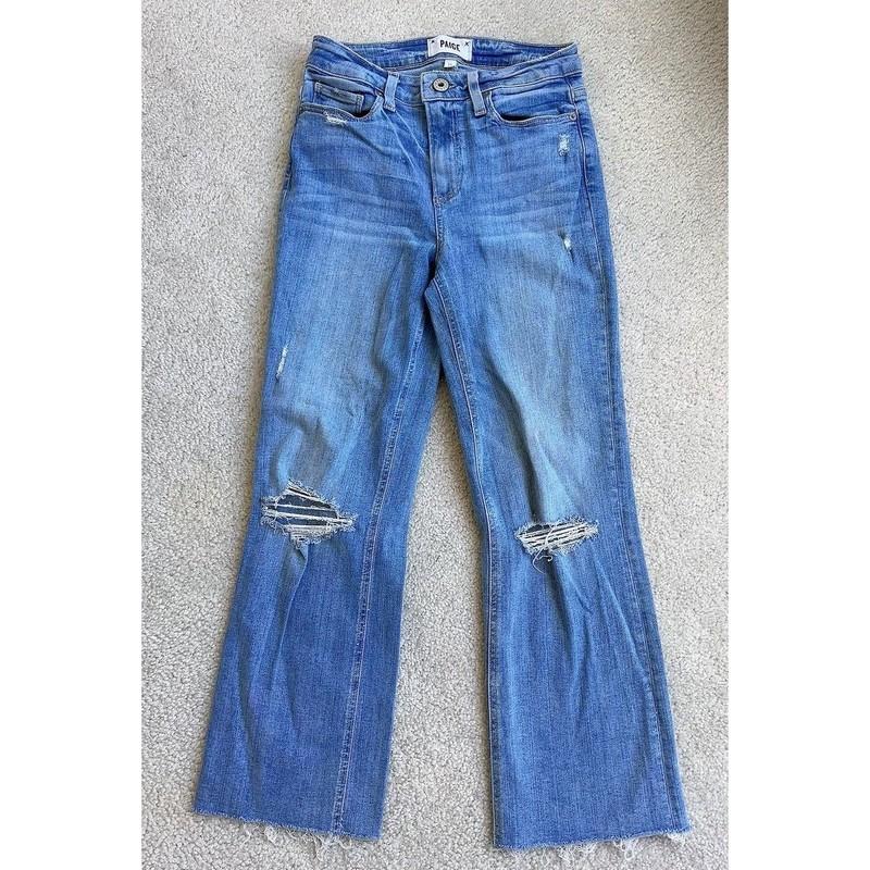 Paige Atley Ankle Flare Petite Jeans Size 25 Blue