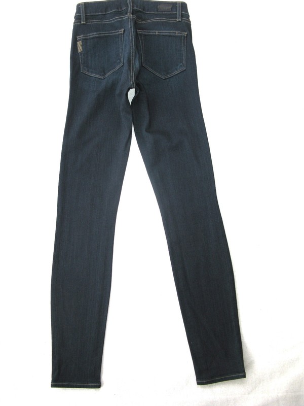 Paige Hoxton Ultra Skinny Mid-Rise Jean Women Size 23 Dark Blue+Stretch L29.25