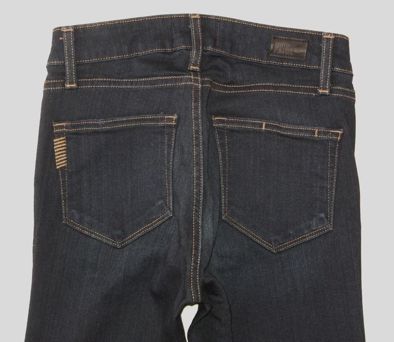 Paige Hoxton Ultra Skinny Mid-Rise Jean Women Size 23 Dark Blue+Stretch L29.25